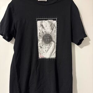 Stone Island Black Graphic Tee